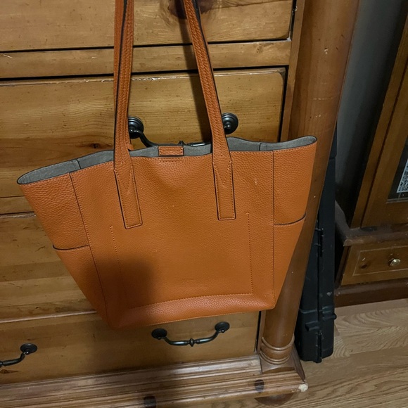 ***Sold***Michael Kors, used good condition,orange tote - Picture 2 of 5